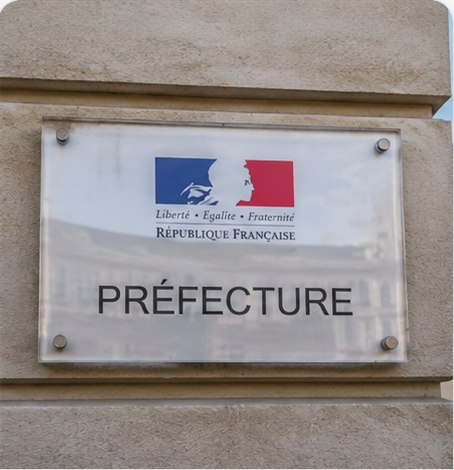 Plaque officielle de préfecture