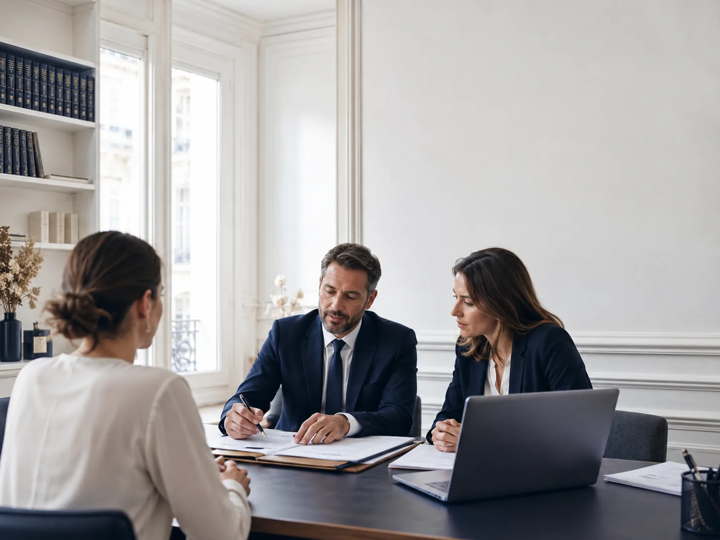 Rendez-vous Juridex avec un client et des documents de séjour