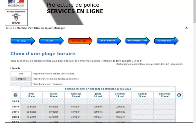 Prise de rendez-vous préfectoraux